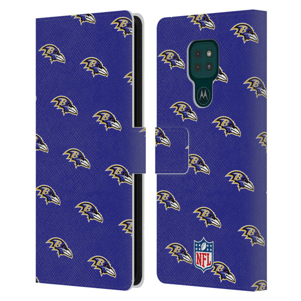 NFL Baltimore Ravens Artwork Patterns Leather Book Wallet Case Cover For Motorola Moto G9 Play