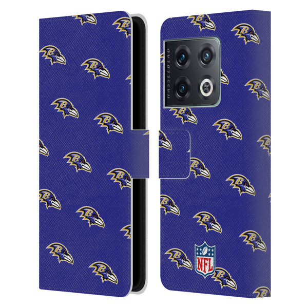 NFL Baltimore Ravens Artwork Patterns Leather Book Wallet Case Cover For OnePlus 10 Pro