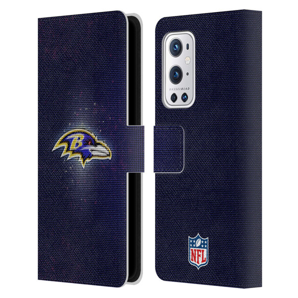 NFL Baltimore Ravens Artwork LED Leather Book Wallet Case Cover For OnePlus 9 Pro