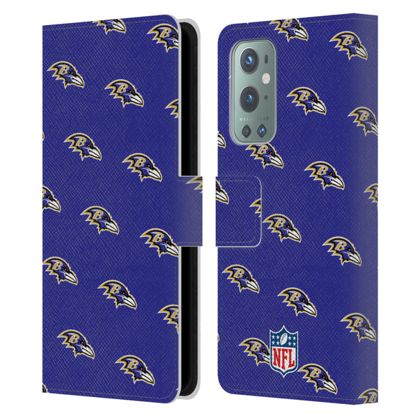 NFL Baltimore Ravens Artwork Patterns Leather Book Wallet Case Cover For OnePlus 9