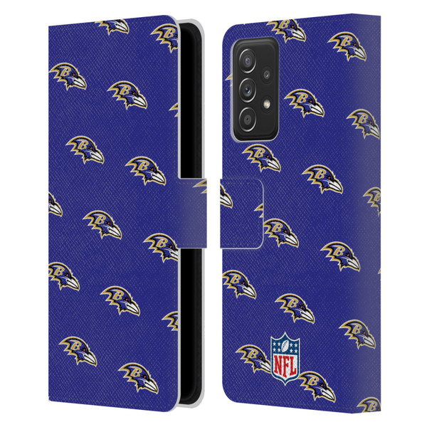 NFL Baltimore Ravens Artwork Patterns Leather Book Wallet Case Cover For Samsung Galaxy A53 5G (2022)