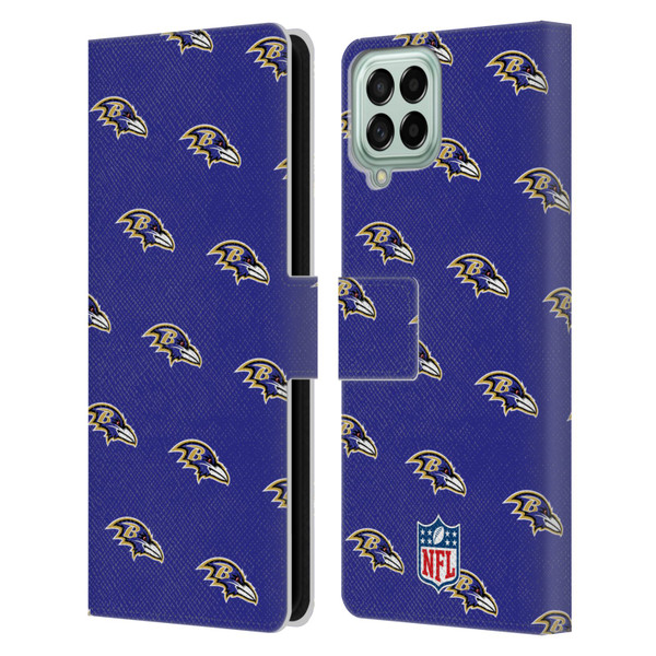 NFL Baltimore Ravens Artwork Patterns Leather Book Wallet Case Cover For Samsung Galaxy M53 (2022)