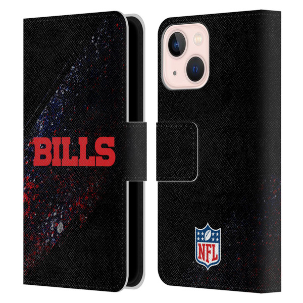 NFL Buffalo Bills Logo Blur Leather Book Wallet Case Cover For Apple iPhone 13 Mini