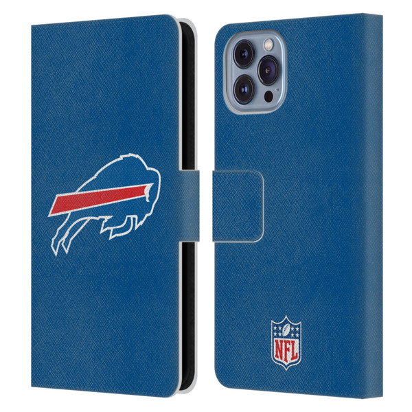 NFL Buffalo Bills Logo Plain Leather Book Wallet Case Cover For Apple iPhone 14