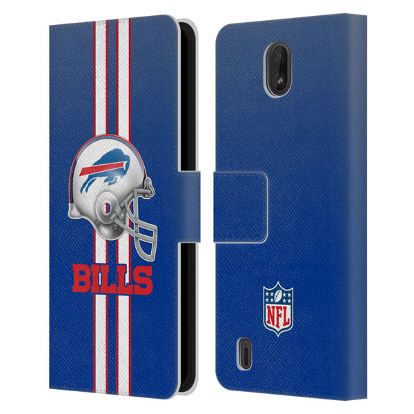 NFL Buffalo Bills Logo Helmet Leather Book Wallet Case Cover For Nokia C01 Plus/C1 2nd Edition