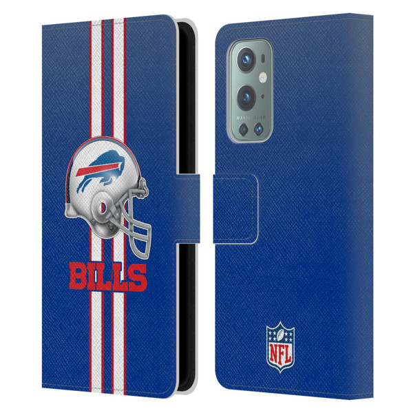 NFL Buffalo Bills Logo Helmet Leather Book Wallet Case Cover For OnePlus 9