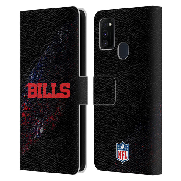 NFL Buffalo Bills Logo Blur Leather Book Wallet Case Cover For Samsung Galaxy M30s (2019)/M21 (2020)