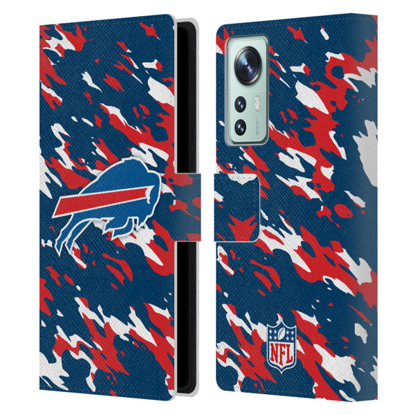 NFL Buffalo Bills Logo Camou Leather Book Wallet Case Cover For Xiaomi 12