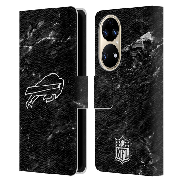 NFL Buffalo Bills Artwork Marble Leather Book Wallet Case Cover For Huawei P50