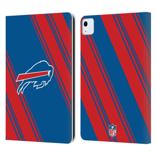 NFL Buffalo Bills Artwork Stripes Leather Book Wallet Case Cover For Apple iPad Air 2020 / 2022