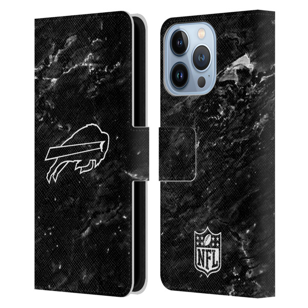 NFL Buffalo Bills Artwork Marble Leather Book Wallet Case Cover For Apple iPhone 13 Pro