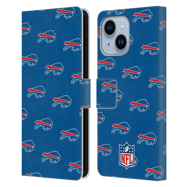 NFL Buffalo Bills Artwork Patterns Leather Book Wallet Case Cover For Apple iPhone 14 Plus