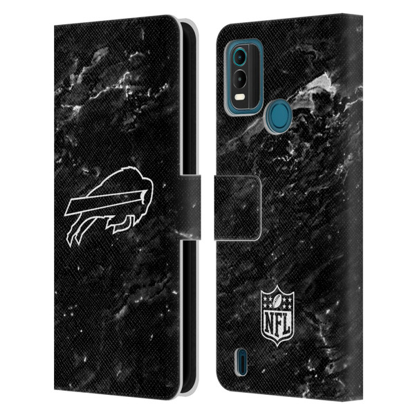 NFL Buffalo Bills Artwork Marble Leather Book Wallet Case Cover For Nokia G11 Plus