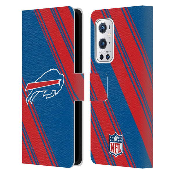 NFL Buffalo Bills Artwork Stripes Leather Book Wallet Case Cover For OnePlus 9 Pro