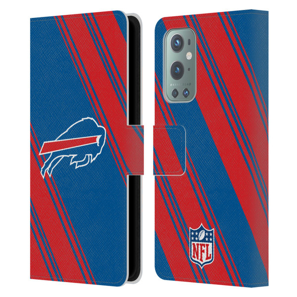 NFL Buffalo Bills Artwork Stripes Leather Book Wallet Case Cover For OnePlus 9