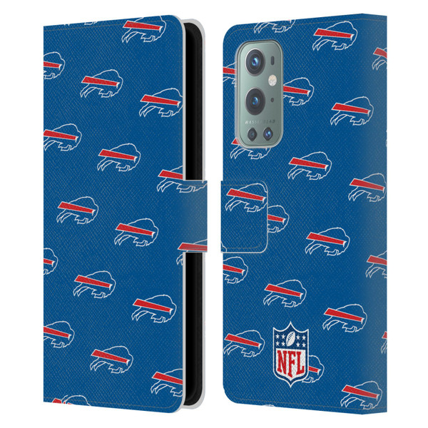 NFL Buffalo Bills Artwork Patterns Leather Book Wallet Case Cover For OnePlus 9