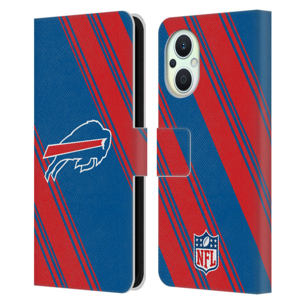 NFL Buffalo Bills Artwork Stripes Leather Book Wallet Case Cover For OPPO Reno8 Lite