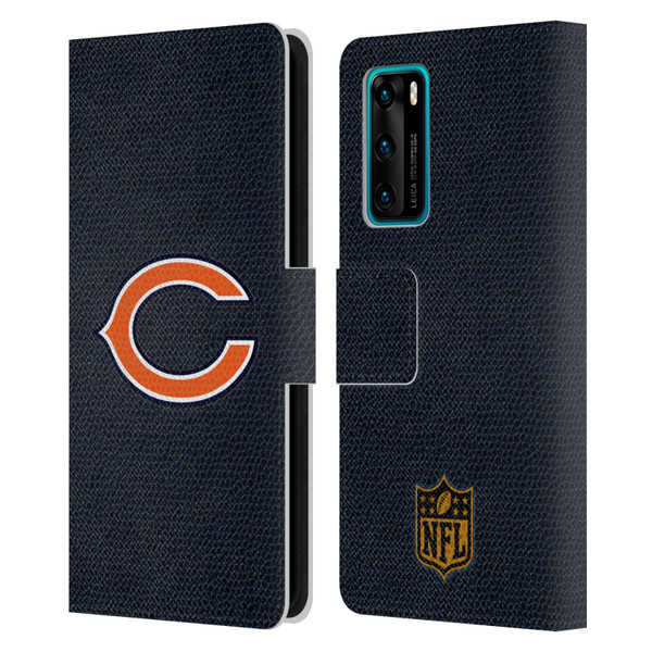 NFL Chicago Bears Logo Football Leather Book Wallet Case Cover For Huawei P40 5G