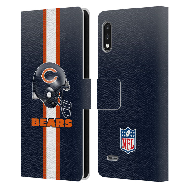 NFL Chicago Bears Logo Helmet Leather Book Wallet Case Cover For LG K22