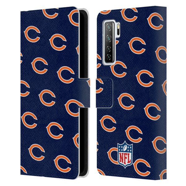 NFL Chicago Bears Artwork Patterns Leather Book Wallet Case Cover For Huawei Nova 7 SE/P40 Lite 5G