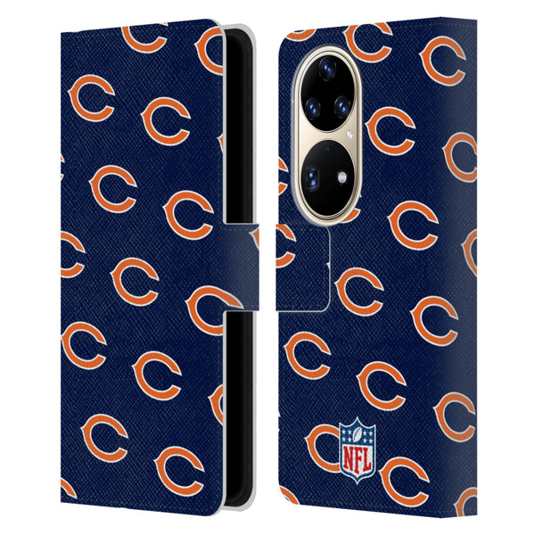 NFL Chicago Bears Artwork Patterns Leather Book Wallet Case Cover For Huawei P50 Pro