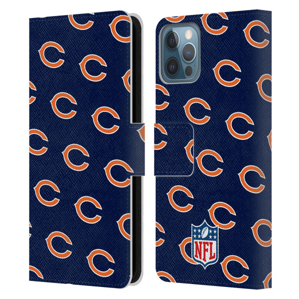 NFL Chicago Bears Artwork Patterns Leather Book Wallet Case Cover For Apple iPhone 12 / iPhone 12 Pro