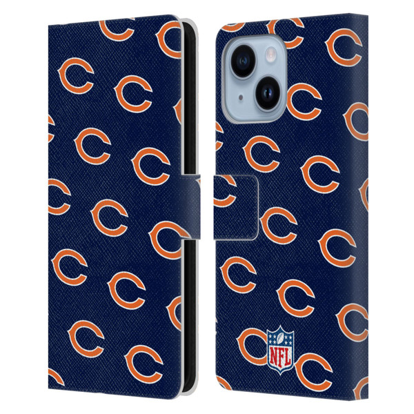 NFL Chicago Bears Artwork Patterns Leather Book Wallet Case Cover For Apple iPhone 14 Plus