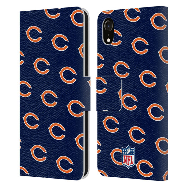 NFL Chicago Bears Artwork Patterns Leather Book Wallet Case Cover For Apple iPhone XR