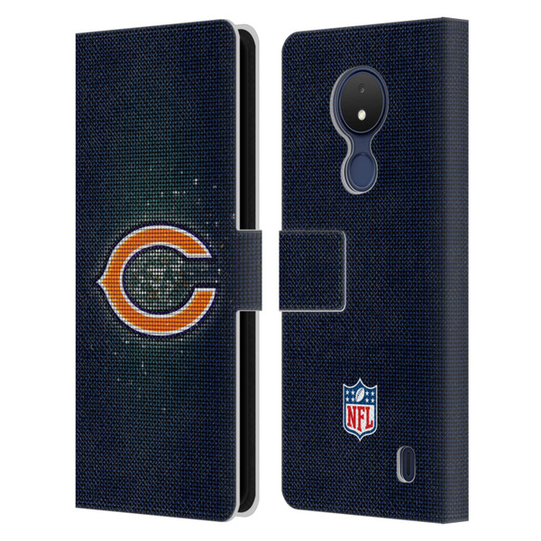 NFL Chicago Bears Artwork LED Leather Book Wallet Case Cover For Nokia C21