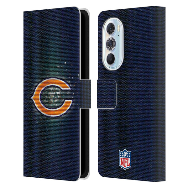 NFL Chicago Bears Artwork LED Leather Book Wallet Case Cover For Motorola Edge X30