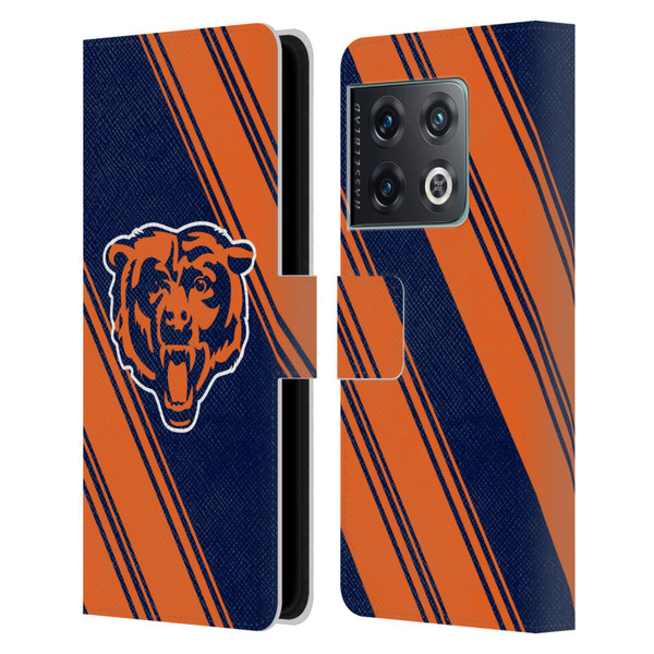 NFL Chicago Bears Artwork Stripes Leather Book Wallet Case Cover For OnePlus 10 Pro
