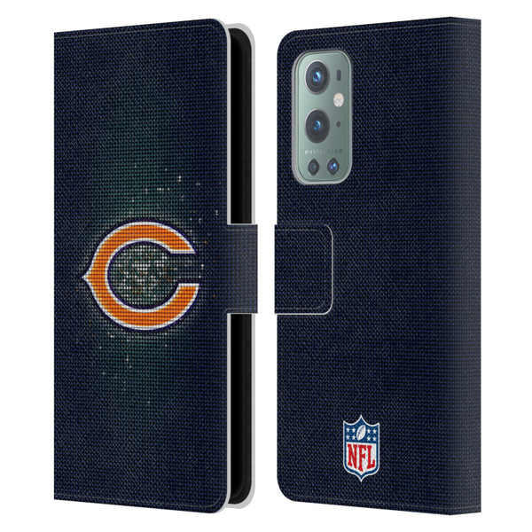 NFL Chicago Bears Artwork LED Leather Book Wallet Case Cover For OnePlus 9