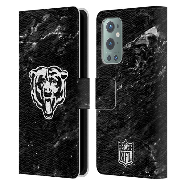 NFL Chicago Bears Artwork Marble Leather Book Wallet Case Cover For OnePlus 9