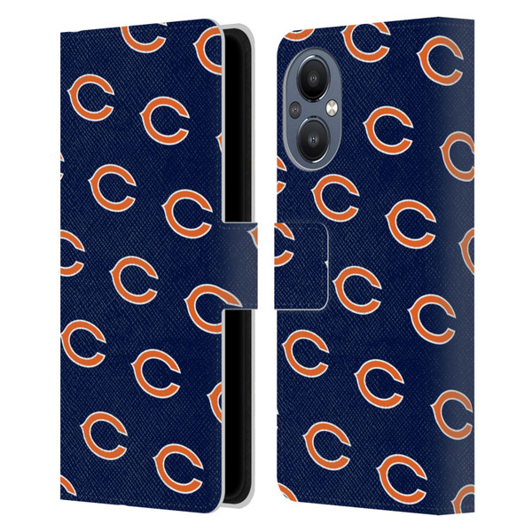 NFL Chicago Bears Artwork Patterns Leather Book Wallet Case Cover For OnePlus Nord N20 5G