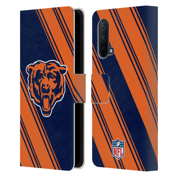 NFL Chicago Bears Artwork Stripes Leather Book Wallet Case Cover For OnePlus Nord CE 5G