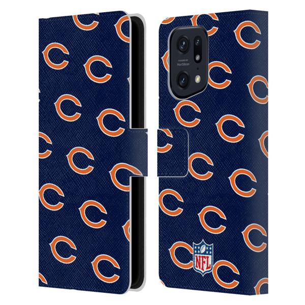 NFL Chicago Bears Artwork Patterns Leather Book Wallet Case Cover For OPPO Find X5 Pro