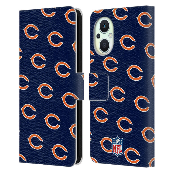 NFL Chicago Bears Artwork Patterns Leather Book Wallet Case Cover For OPPO Reno8 Lite