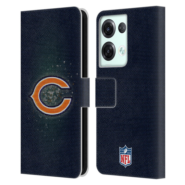 NFL Chicago Bears Artwork LED Leather Book Wallet Case Cover For OPPO Reno8 Pro