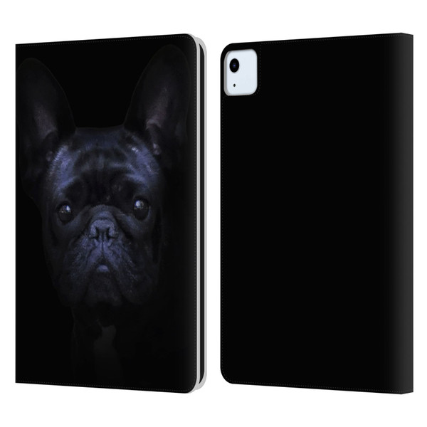 Klaudia Senator French Bulldog 2 Darkness Leather Book Wallet Case Cover For Apple iPad Air 11 2020/2022/2024