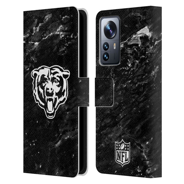 NFL Chicago Bears Artwork Marble Leather Book Wallet Case Cover For Xiaomi 12 Pro