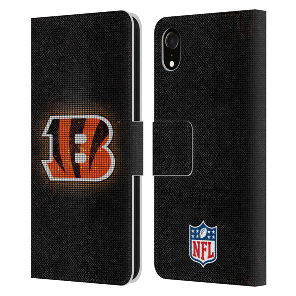 NFL Cincinnati Bengals Artwork LED Leather Book Wallet Case Cover For Apple iPhone XR