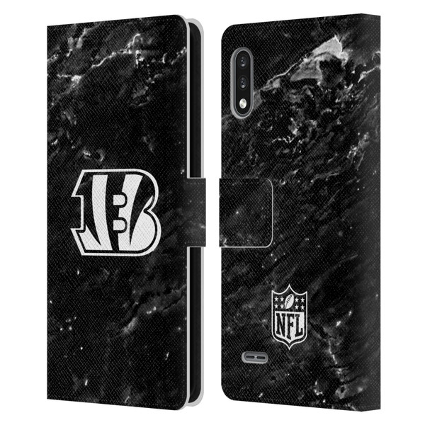 NFL Cincinnati Bengals Artwork Marble Leather Book Wallet Case Cover For LG K22