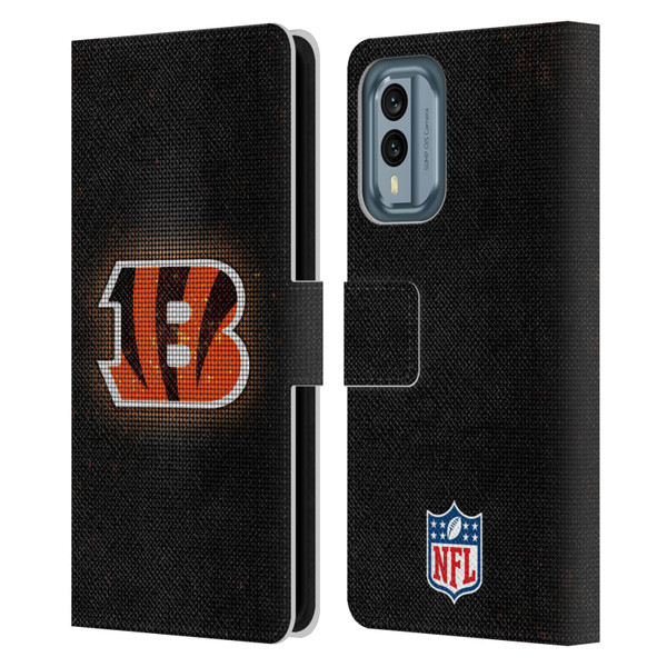 NFL Cincinnati Bengals Artwork LED Leather Book Wallet Case Cover For Nokia X30