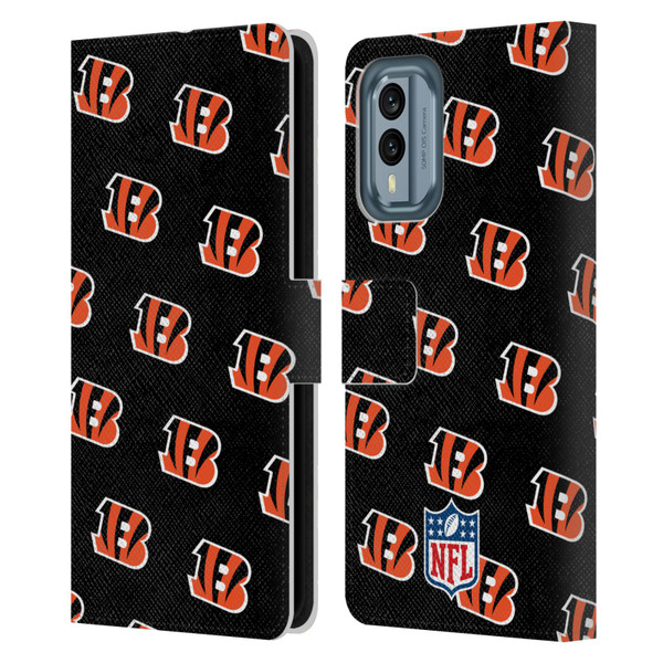 NFL Cincinnati Bengals Artwork Patterns Leather Book Wallet Case Cover For Nokia X30