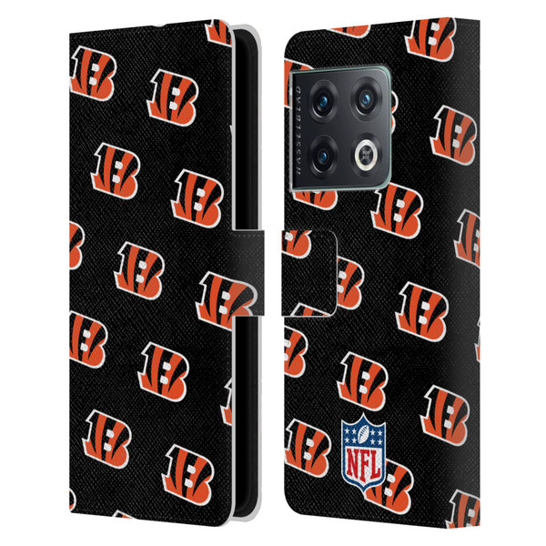 NFL Cincinnati Bengals Artwork Patterns Leather Book Wallet Case Cover For OnePlus 10 Pro
