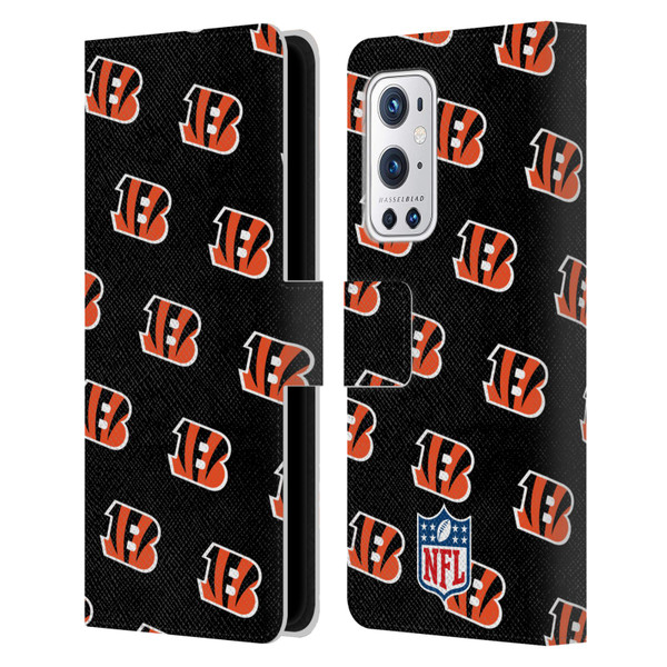 NFL Cincinnati Bengals Artwork Patterns Leather Book Wallet Case Cover For OnePlus 9 Pro