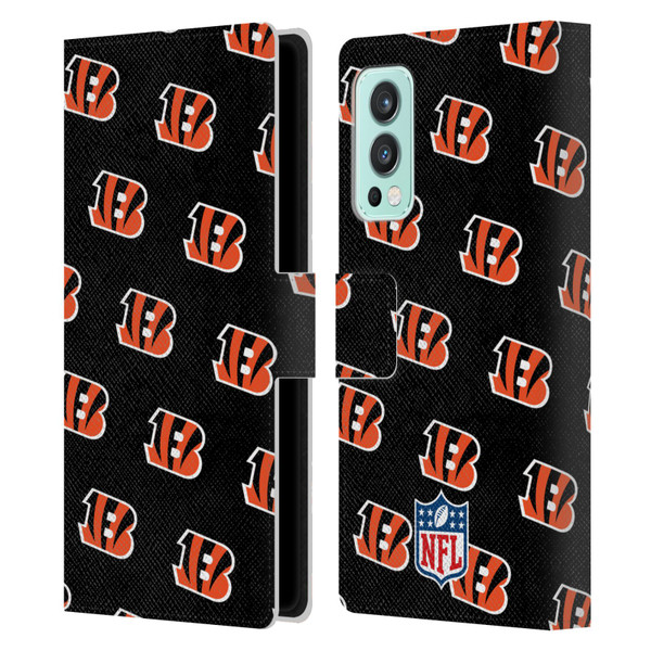 NFL Cincinnati Bengals Artwork Patterns Leather Book Wallet Case Cover For OnePlus Nord 2 5G