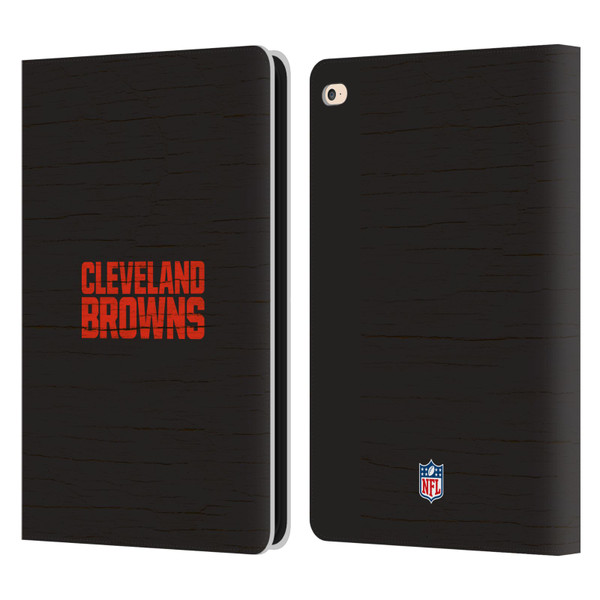 NFL Cleveland Browns Logo Distressed Look Leather Book Wallet Case Cover For Apple iPad Air 2 (2014)