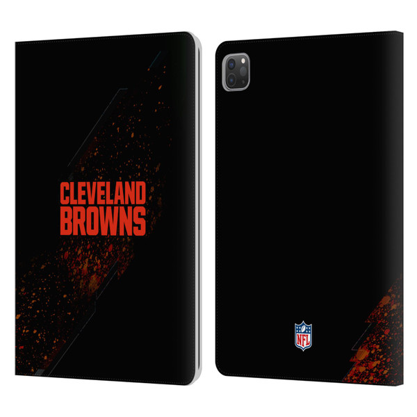NFL Cleveland Browns Logo Blur Leather Book Wallet Case Cover For Apple iPad Pro 11 2020 / 2021 / 2022