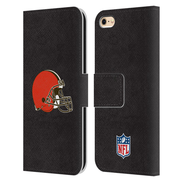 NFL Cleveland Browns Logo Plain Leather Book Wallet Case Cover For Apple iPhone 6 / iPhone 6s